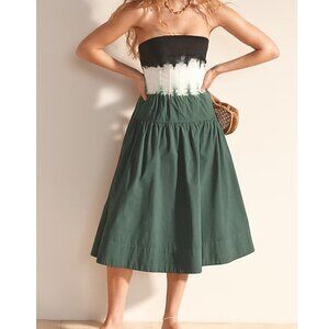J. Crew Strapless drop-waist dress in dip-dye Size 8